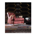 Luxury design baroque armchair single sofa size red color